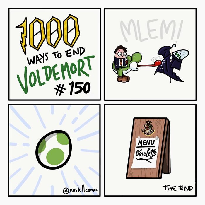 50 Harry Potter Comics By No Skill Comic That Outline 1,000 Ways To Defeat Voldemort