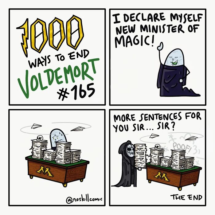 50 Harry Potter Comics By No Skill Comic That Outline 1,000 Ways To Defeat Voldemort