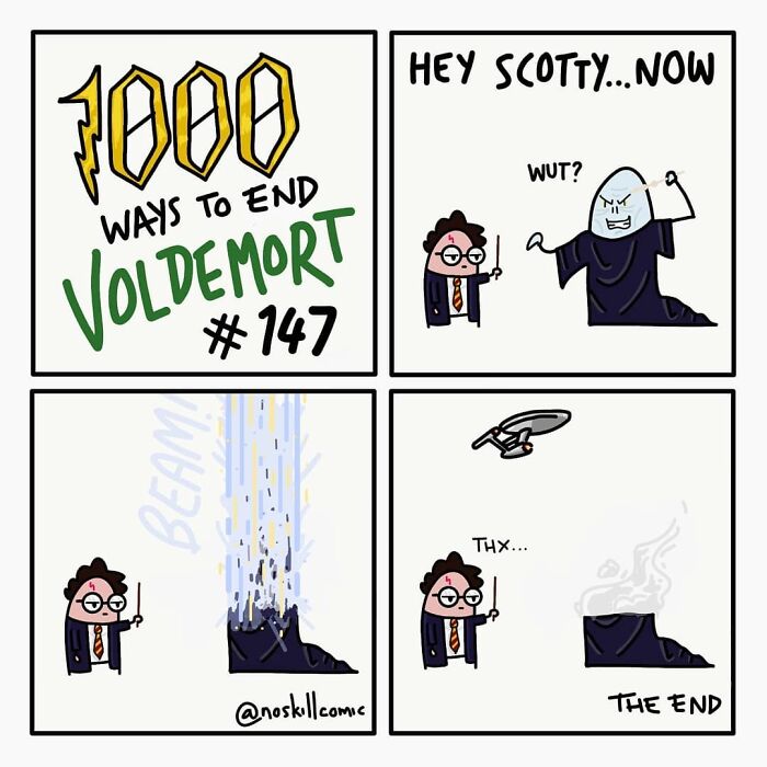 50 Harry Potter Comics By No Skill Comic That Outline 1,000 Ways To Defeat Voldemort