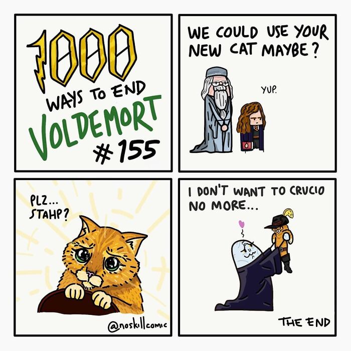 50 Harry Potter Comics By No Skill Comic That Outline 1,000 Ways To Defeat Voldemort