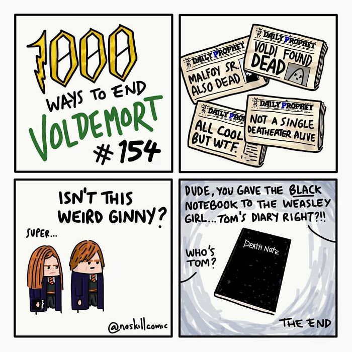 50 Harry Potter Comics By No Skill Comic That Outline 1,000 Ways To Defeat Voldemort