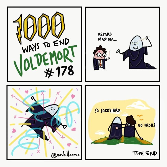 50 Harry Potter Comics By No Skill Comic That Outline 1,000 Ways To Defeat Voldemort