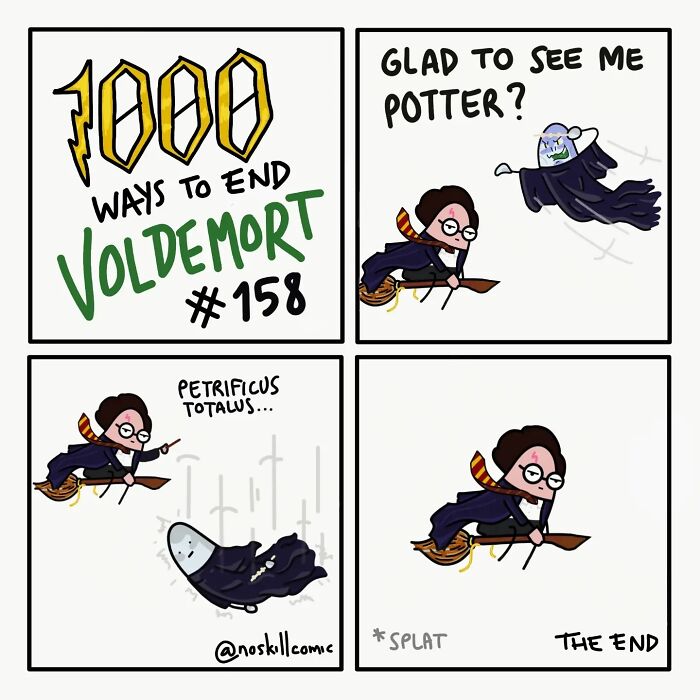 50 Harry Potter Comics By No Skill Comic That Outline 1,000 Ways To Defeat Voldemort