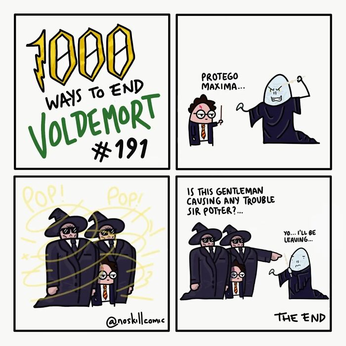 50 Harry Potter Comics By No Skill Comic That Outline 1,000 Ways To Defeat Voldemort