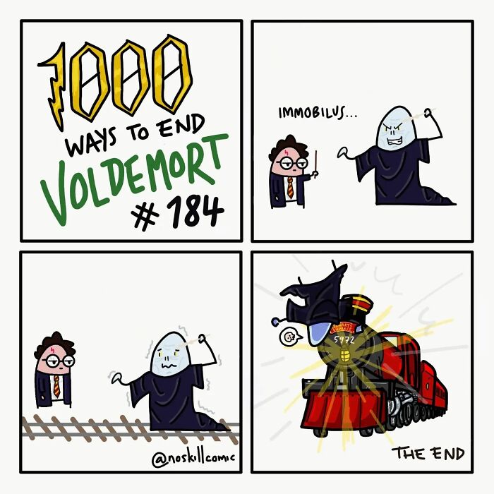 50 Harry Potter Comics By No Skill Comic That Outline 1,000 Ways To Defeat Voldemort