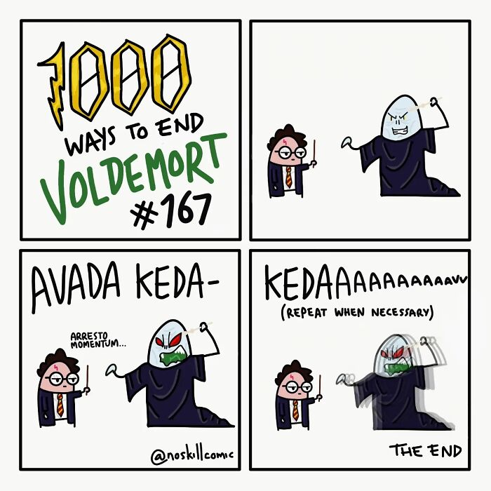 50 Harry Potter Comics By No Skill Comic That Outline 1,000 Ways To Defeat Voldemort