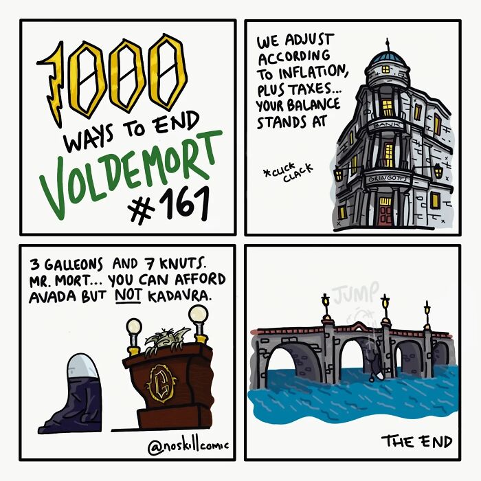 50 Harry Potter Comics By No Skill Comic That Outline 1,000 Ways To Defeat Voldemort