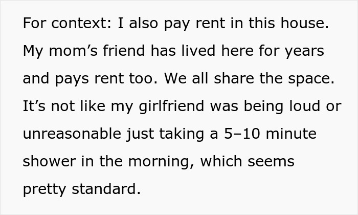 Woman Quietly Stops Visiting BF After His Housemate Complains About Her Showering, Causes Family Drama