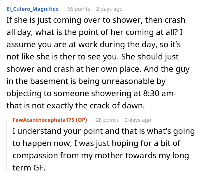 Woman Quietly Stops Visiting BF After His Housemate Complains About Her Showering, Causes Family Drama