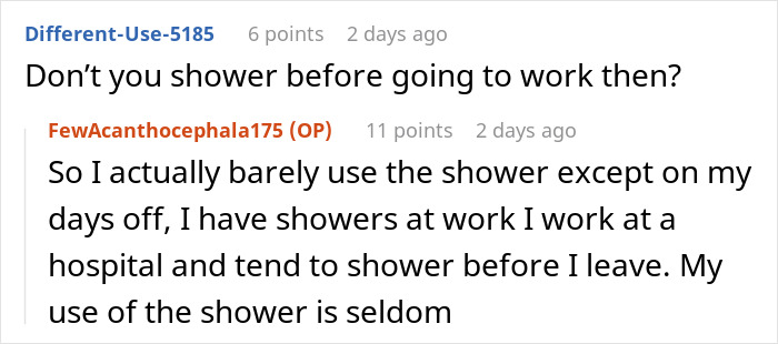 Woman Quietly Stops Visiting BF After His Housemate Complains About Her Showering, Causes Family Drama