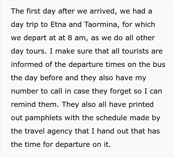 Always-Late Woman Tells Tour Guide To Wake Her Up, Gets Left Behind Instead