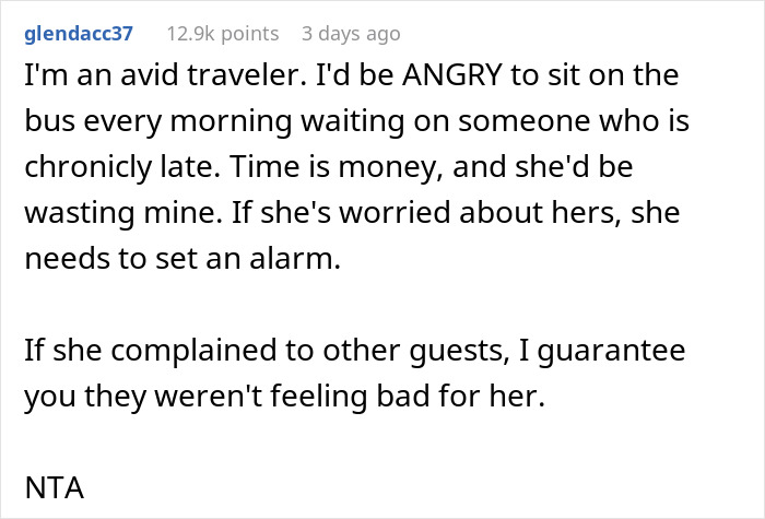 Always-Late Woman Tells Tour Guide To Wake Her Up, Gets Left Behind Instead