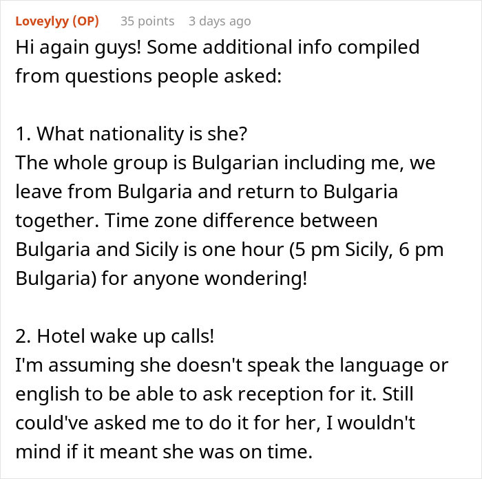 Always-Late Woman Tells Tour Guide To Wake Her Up, Gets Left Behind Instead