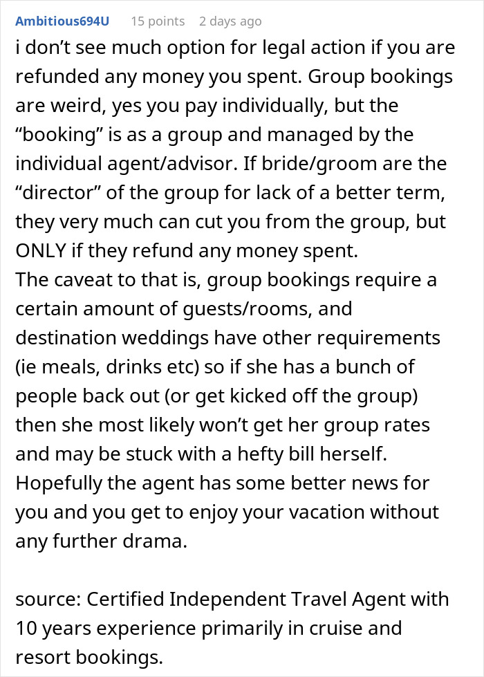 &#8220;They Were Bluffing&#8221;: Woman Outs Bride And Groom Trying To Sabotage Her Vacation