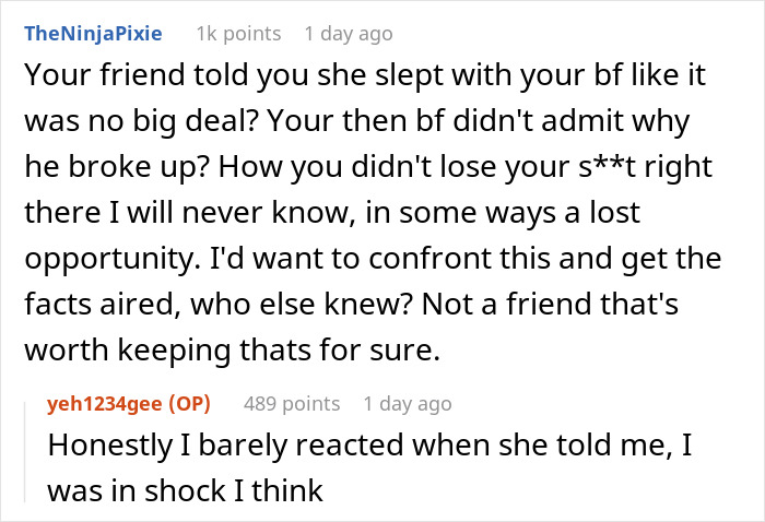 Woman Finds Herself Revisiting Past Breakup After Friend Reveals She Was The Other Woman All Along
