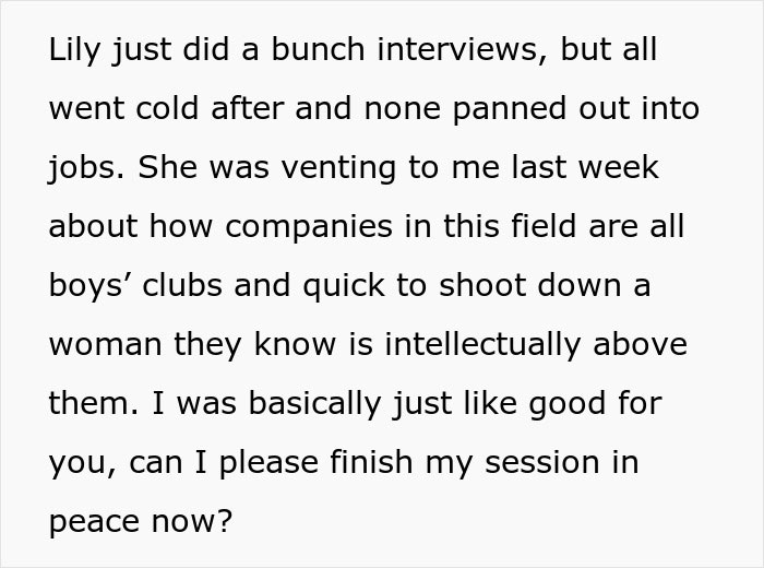Woman Blames Sexism For Not Landing A Job, Gets Hit With A Brutal Reality Check From Sister