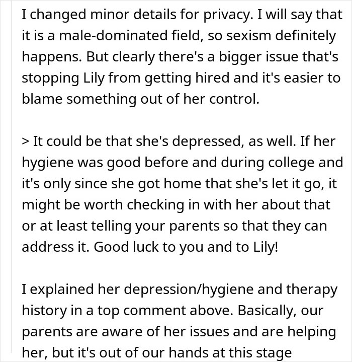Woman Blames Sexism For Not Landing A Job, Gets Hit With A Brutal Reality Check From Sister