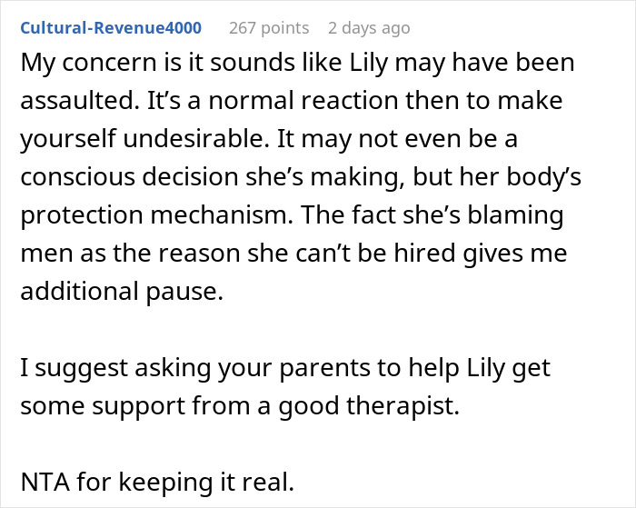 Woman Blames Sexism For Not Landing A Job, Gets Hit With A Brutal Reality Check From Sister