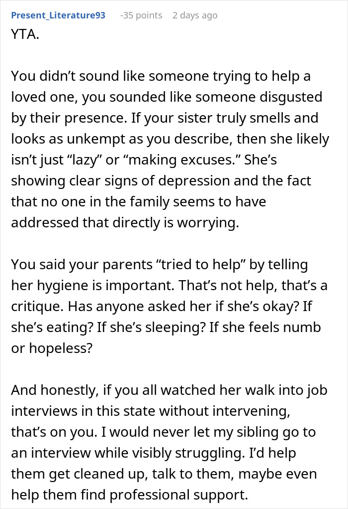 Woman Blames Sexism For Not Landing A Job, Gets Hit With A Brutal Reality Check From Sister