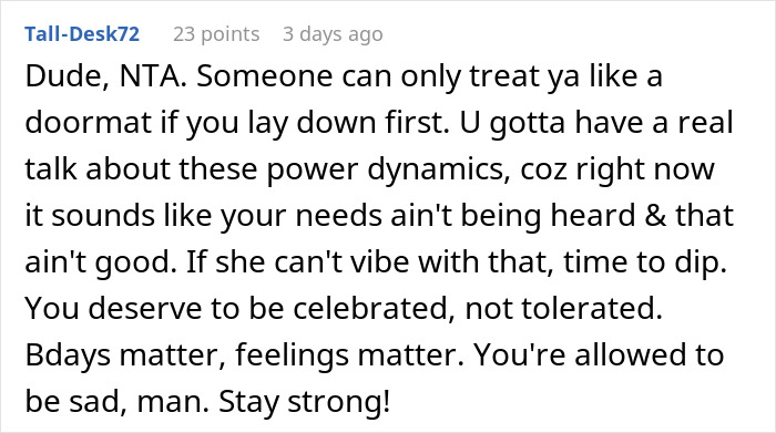 Man Expects Special Treatment From GF On His B-Day, Gets Doubts About His Relationship Instead