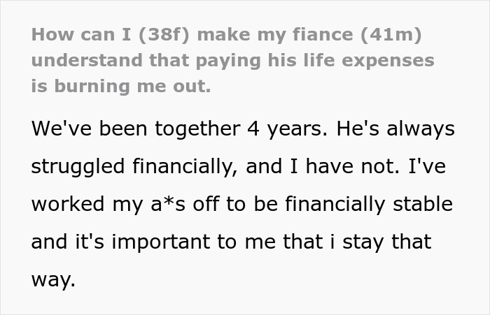 Woman Feels Financially Trapped As Jobless Fiancé Lives Off Her For Months To “Build A Business”