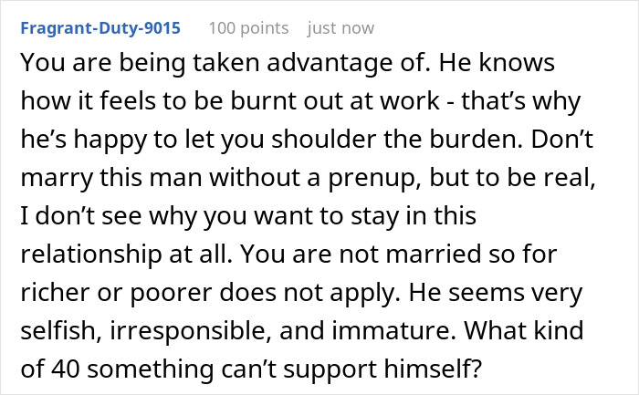 Woman Feels Financially Trapped As Jobless Fiancé Lives Off Her For Months To “Build A Business”