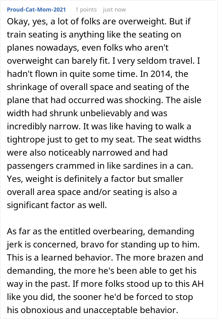 Man Stands Up To Train Bully Who Ends Up Huffing And Puffing After Not Getting His Way