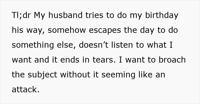Husband’s Birthday Surprise For Wife Lands Them In Therapy After 19 Years Of Marriage