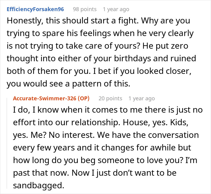 Husband’s Birthday Surprise For Wife Lands Them In Therapy After 19 Years Of Marriage