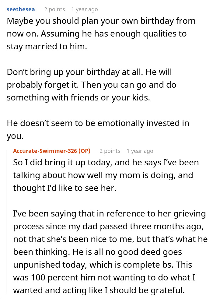 Husband’s Birthday Surprise For Wife Lands Them In Therapy After 19 Years Of Marriage