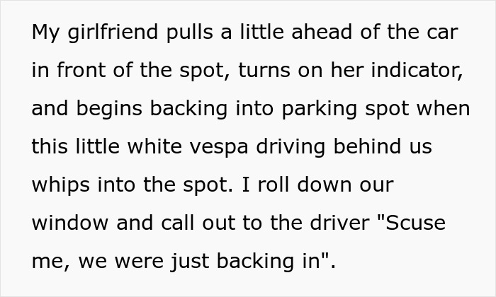 &#8220;Sorry, First Come First Serve&#8221;: Lady Steals Parking Spot, Man Gives Her A Taste Of Her Own Medicine