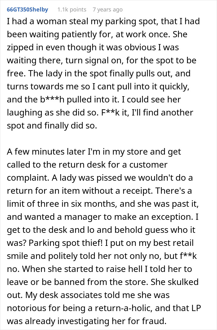 &#8220;Sorry, First Come First Serve&#8221;: Lady Steals Parking Spot, Man Gives Her A Taste Of Her Own Medicine
