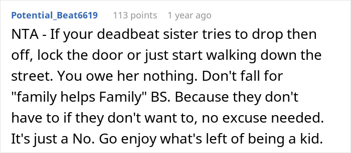 Sis Keeps Dropping Her Kid For Teen Bro To Babysit, He Loses It After Pregnancy Announcement
