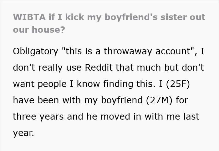 BF Secretly Lets Sister Move In Without Asking, Girlfriend Discovers Months Of Hidden Payments