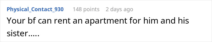 BF Secretly Lets Sister Move In Without Asking, Girlfriend Discovers Months Of Hidden Payments