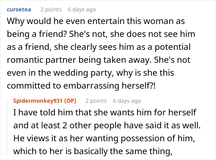 Fiancé’s Female Friend Demands Speech, Matching Dress, Best Man Role, Bride Is Ready To Cut Ties