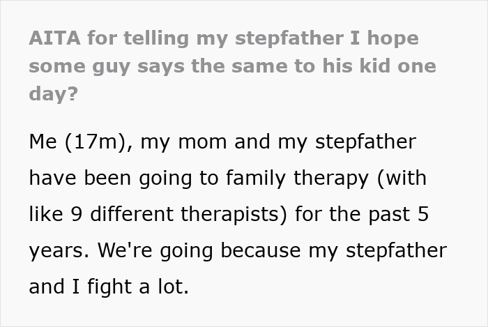 Guy Goes Nuclear After Stepson Rejects Him As Dad Yet Again, Even After 9 Different Therapists