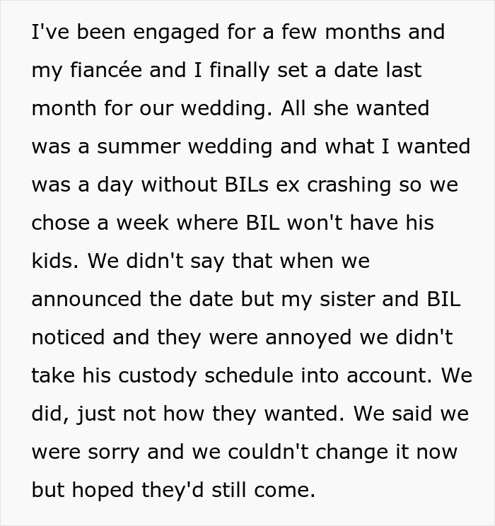 Man Saw BIL’s Ex Ruin Too Many Family Events, Make Sure She Doesn’t Do That On His Wedding