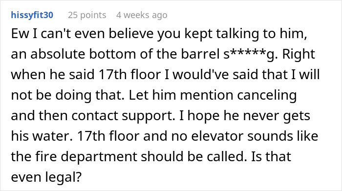 Instacart Shopper Refuses To Carry 168 Bottles And 14 Jugs Of Water Up 17 Floors: “You Have To Use The Stairs”