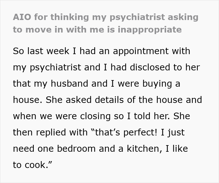 “She Needs A Psychiatrist”: Woman Baffled At Psychiatrist’s Unhinged Request