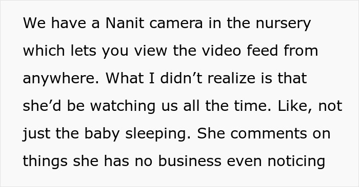 Mom Disables MIL’s Baby Cam Access After Realizing She’s Always Spying On Her Too