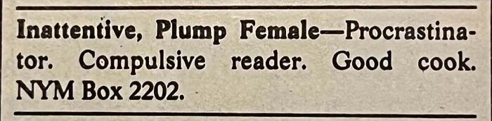 “Ex-Nun Starved For Romance”: 85 Ads From The “Personals” Column That Show People Haven’t Changed