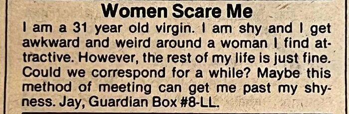 “Ex-Nun Starved For Romance”: 85 Ads From The “Personals” Column That Show People Haven’t Changed