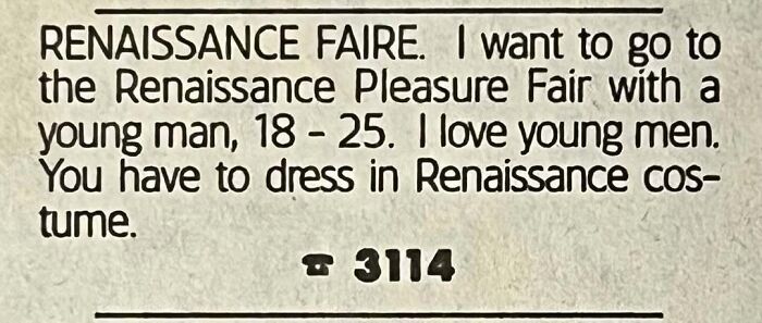 “Ex-Nun Starved For Romance”: 85 Ads From The “Personals” Column That Show People Haven’t Changed