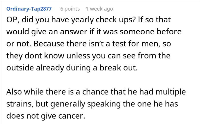 Woman Can’t Help But Resent Healthy BF While She Has Cancer Because Of HPV He Had In The Past