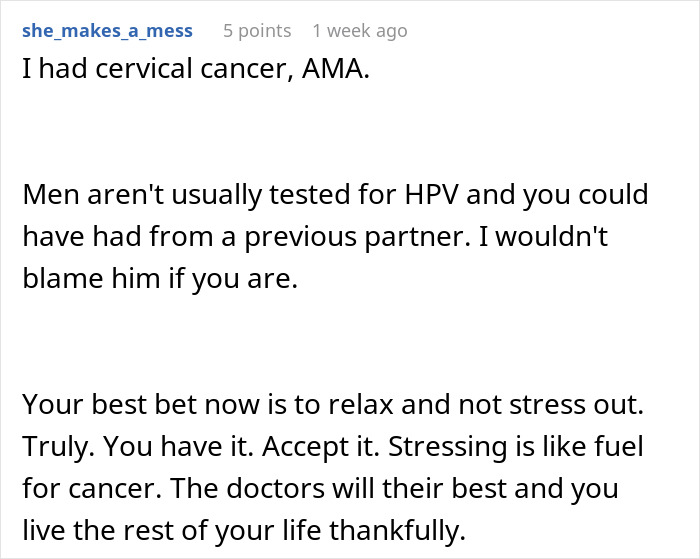 Woman Can’t Help But Resent Healthy BF While She Has Cancer Because Of HPV He Had In The Past