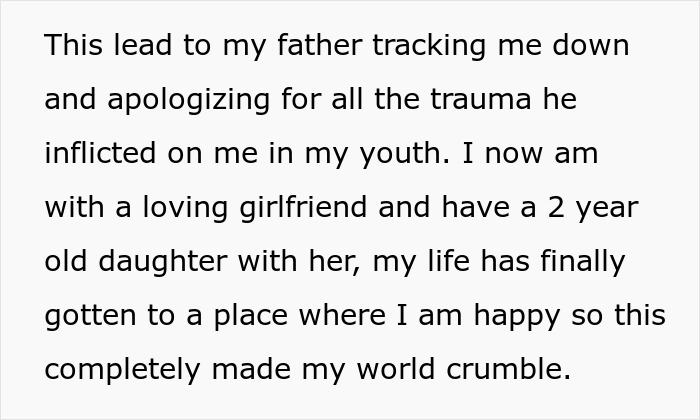 Woman Disowned After Stepsister Lied About Her, Years Later Dad Demands She Forgive And Move On