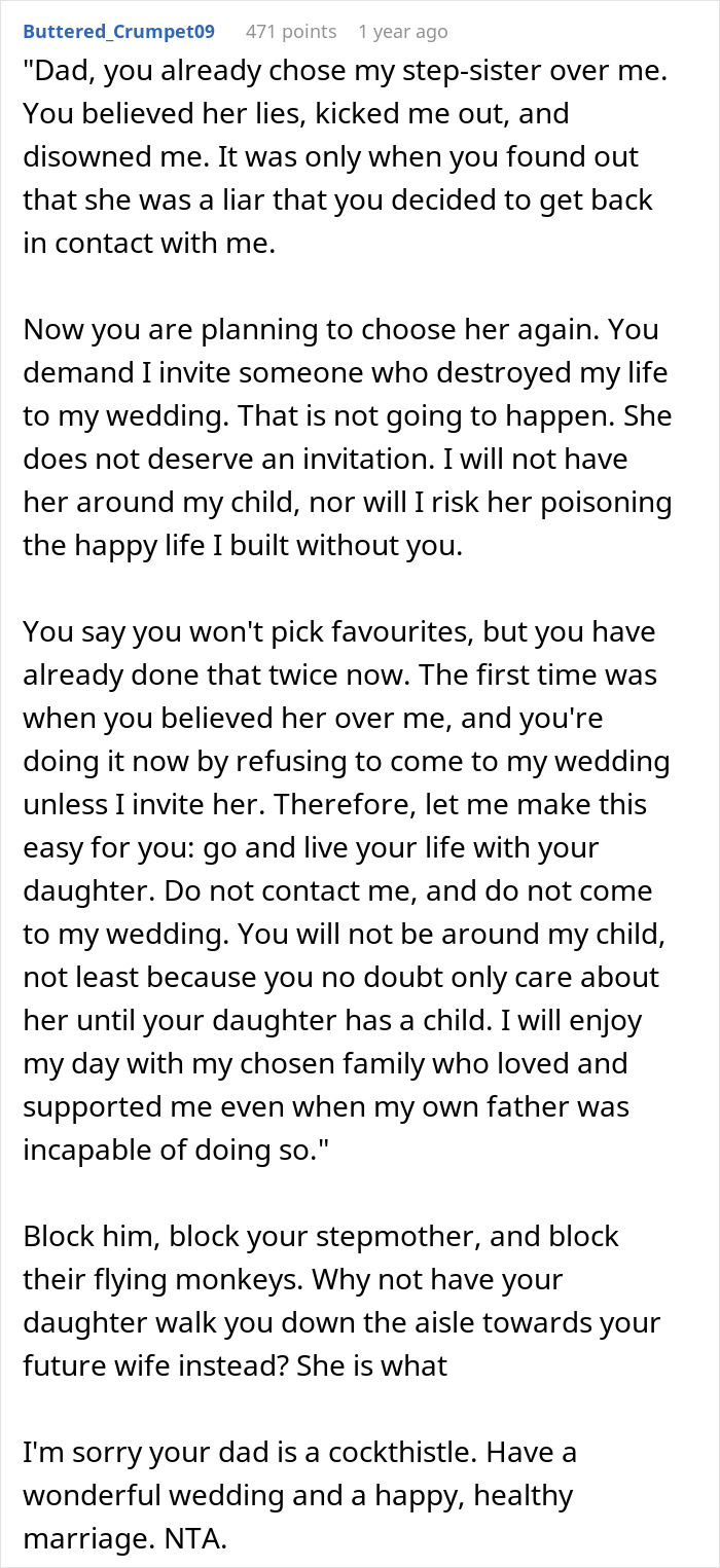 Woman Disowned After Stepsister Lied About Her, Years Later Dad Demands She Forgive And Move On