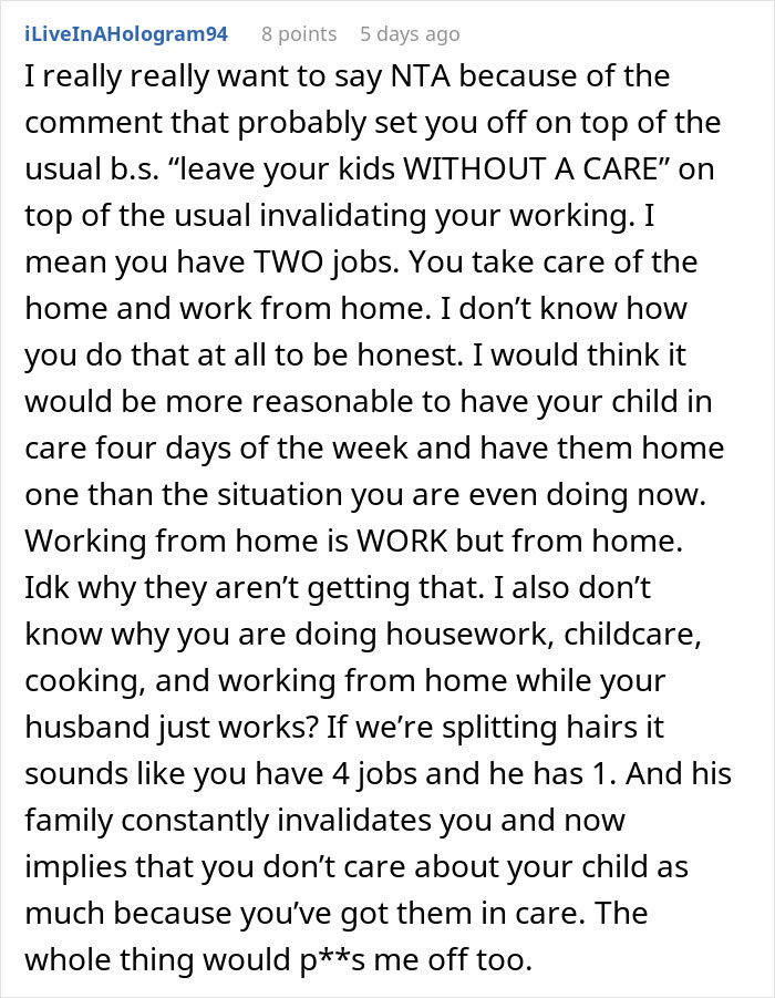 “AITA For Telling My In-Laws To Get A Job?”