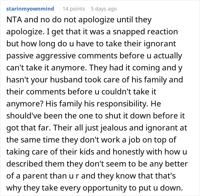 “AITA For Telling My In-Laws To Get A Job?”